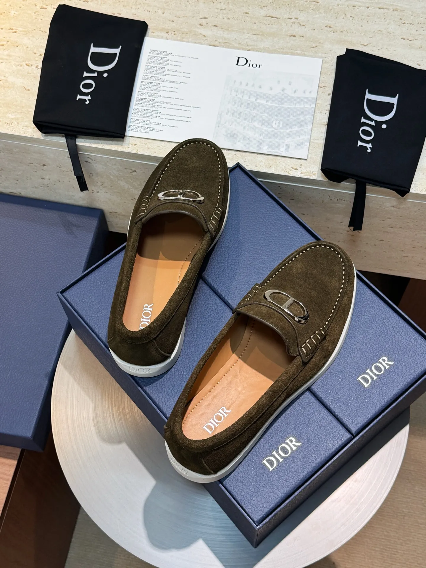 Men's Men's Shoes 💰440 [New Style] 🏃‍♂️🏃‍♂️Dio*Granville Dior - Men's Lace-up Casual Shoes - Original Reproduction Buy the original version and get a one-to-one reproduction. It is a casual dress shoe. Crafted from luxuriously soft navy suede, it features an Oblique printed panel on the upper. The lightweight white rubber sole adds sophistication, with an Oblique pattern engraved on the outsole and branding on the back. Adds elegance to any casual look. Imported cowhide suede + imported cowhide lining + original outsole Size: 39-44 (45 46 customized)